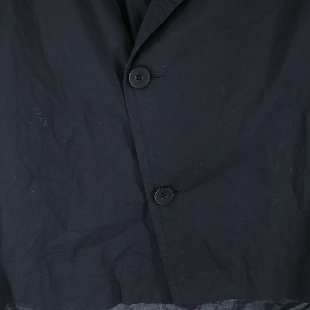 JULIUS(ユリウス) 19SS バックプリント オープンカラー ボックス 半袖シャツ ブラック 657SHM3-P