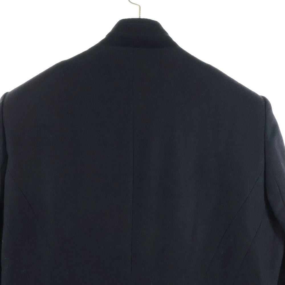 JULIUS(ユリウス) 13AW Crack ダスト加工 ウール メルトン フェンシング 1B シングル テーラードジャケット ブラック