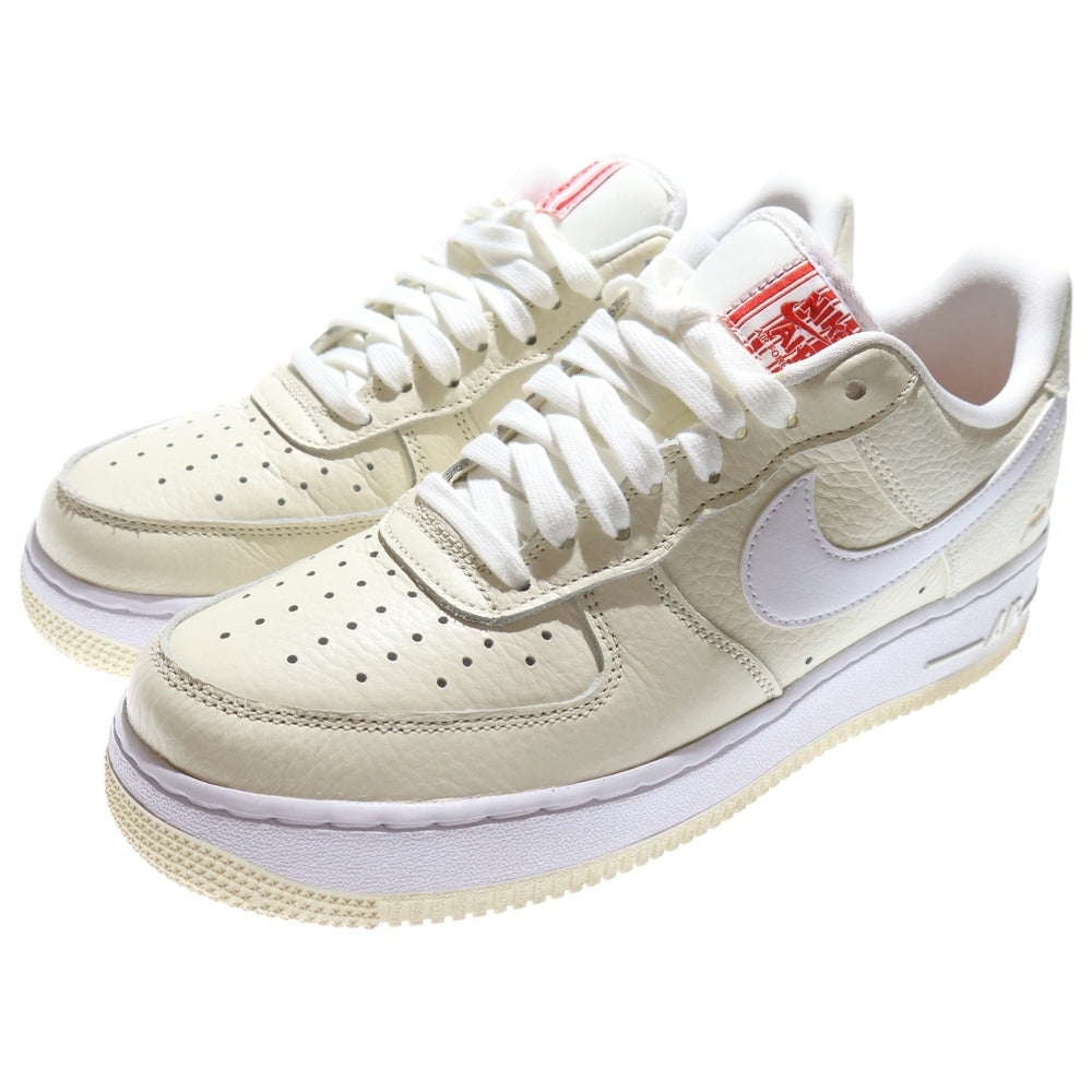 NIKE(ナイキ) AIR FORCE 1 '07 PRM EMB POPCORN エアフォース 1 ロー ポップコーン ローカットスニーカー アイボリー US9/27cm CW2919-100