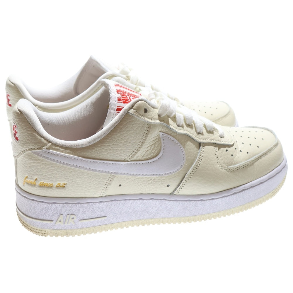 NIKE(ナイキ) AIR FORCE 1 '07 PRM EMB POPCORN エアフォース 1 ロー ポップコーン ローカットスニーカー アイボリー US9/27cm CW2919-100