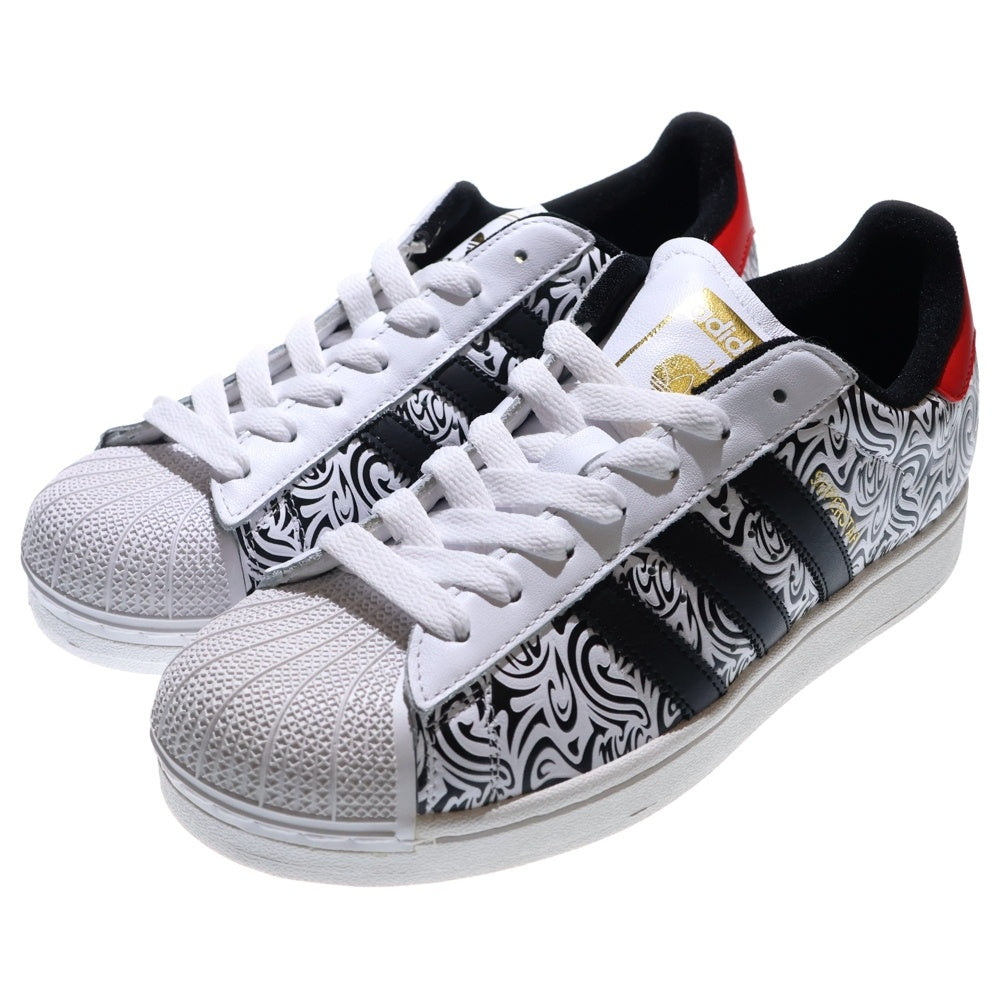 adidas(アディダス) ×SNIPES USA SUPERSTAR 2 スナイプスUSA スーパースター ローカットスニーカー ホワイト/ブラック US9.5/27.5cm JQ6116