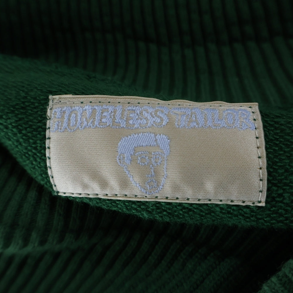 HOMELESS TAILOR(ホームレステイラー) 22AW STANFIELD TOP フロントポケット Vネック スウェットトレーナー グリーンHTK-22 AW-010