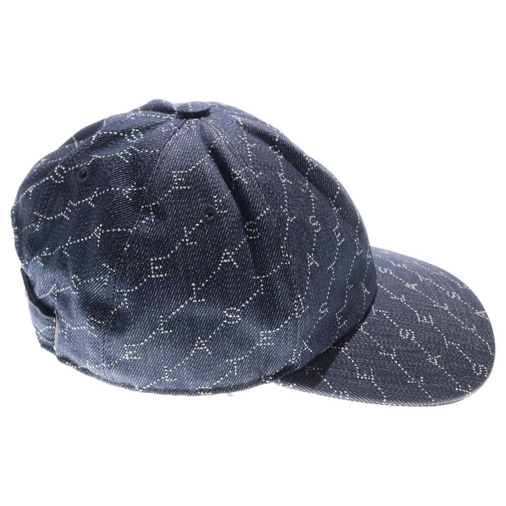 STELLA McCARTNEY(ステラマッカートニー) ロゴ総柄 デニム 6パネルキャップ 帽子 インディゴ