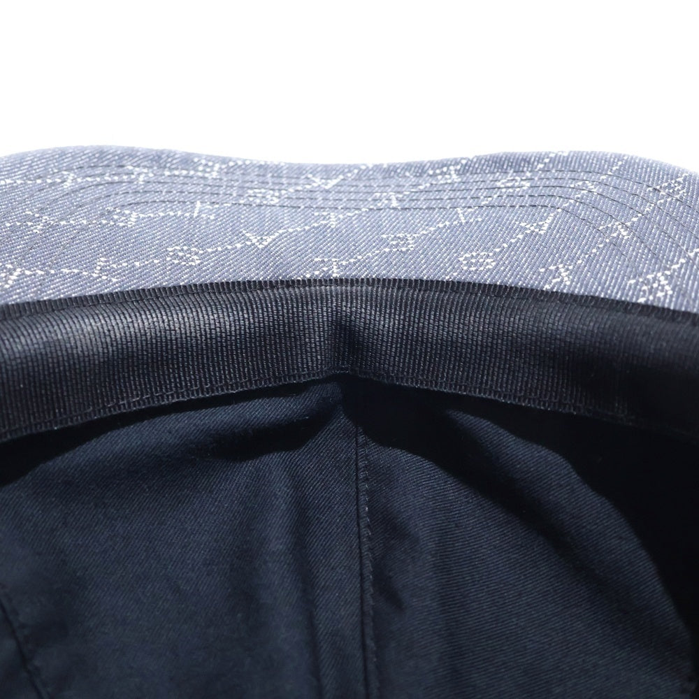 STELLA McCARTNEY(ステラマッカートニー) ロゴ総柄 デニム 6パネルキャップ 帽子 インディゴ