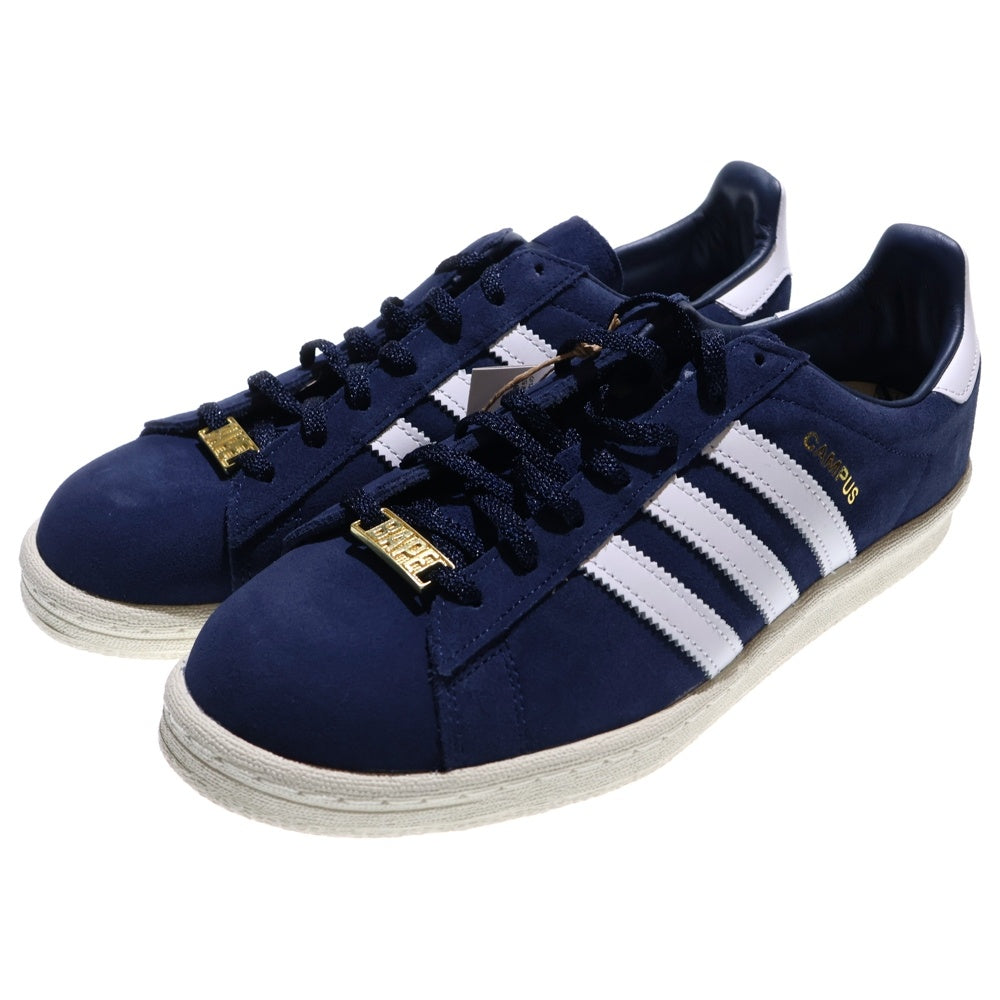 adidas(アディダス) ×A BATHING APE CAMPUS 80S アベイシングエイプ キャンパス ローカットスニーカー ネイビー US9/27cm ID4770