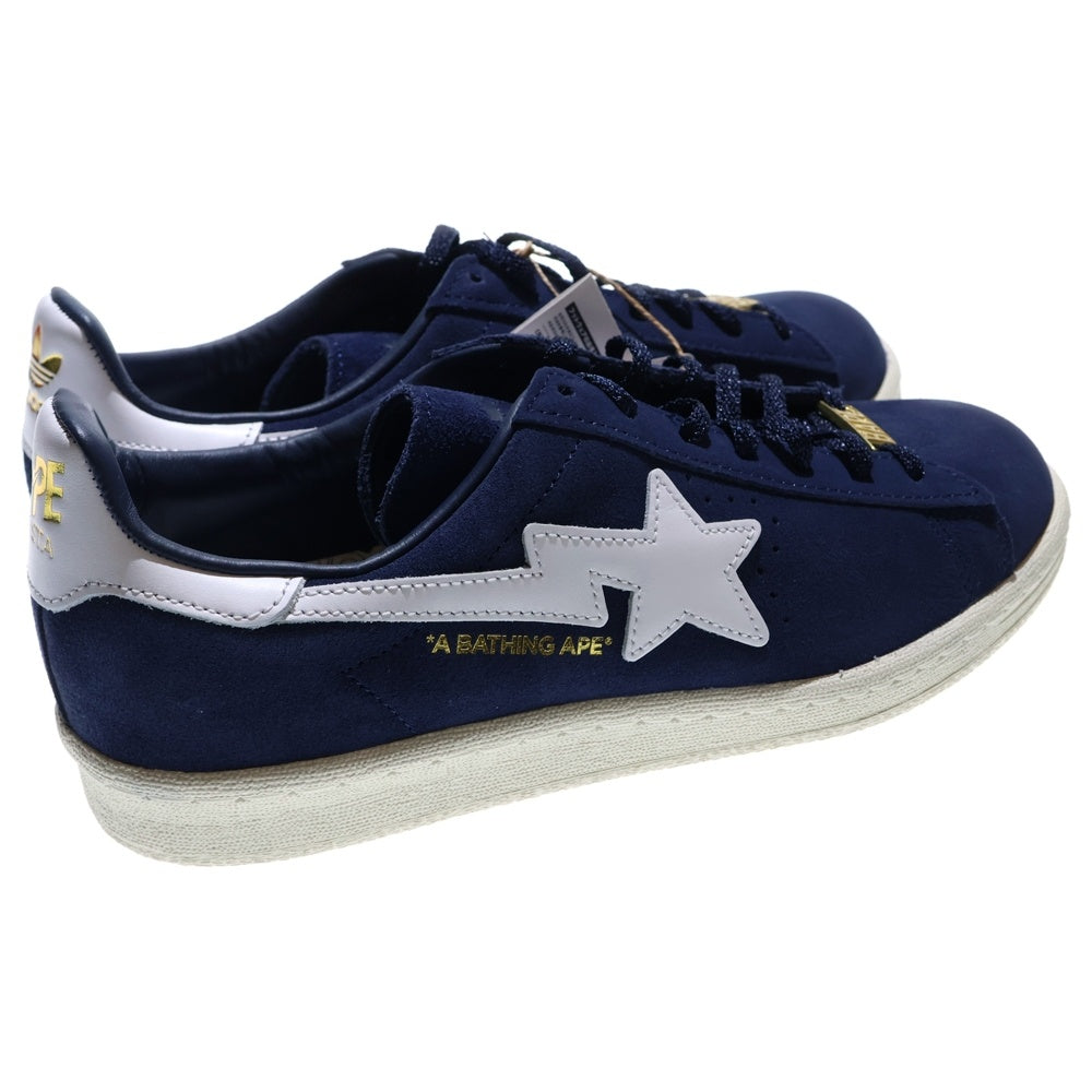 adidas(アディダス) ×A BATHING APE CAMPUS 80S アベイシングエイプ キャンパス ローカットスニーカー ネイビー US9/27cm ID4770