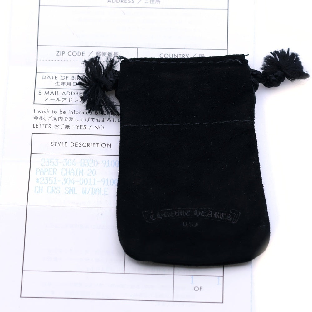 CHROME HEARTS(クロムハーツ) CH CRS SML W/BALE Wベイル スモールCHクロス ペンダントトップ シルバー BCA218