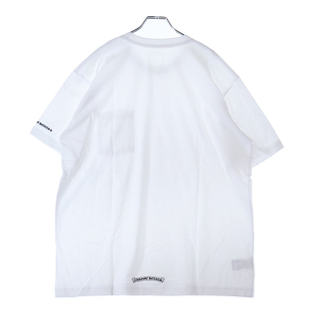 CHROME HEARTS(クロムハーツ) CH T-SHRT 1 ネックロゴプリント クルーネック 半袖Tシャツ カットソー ホワイト