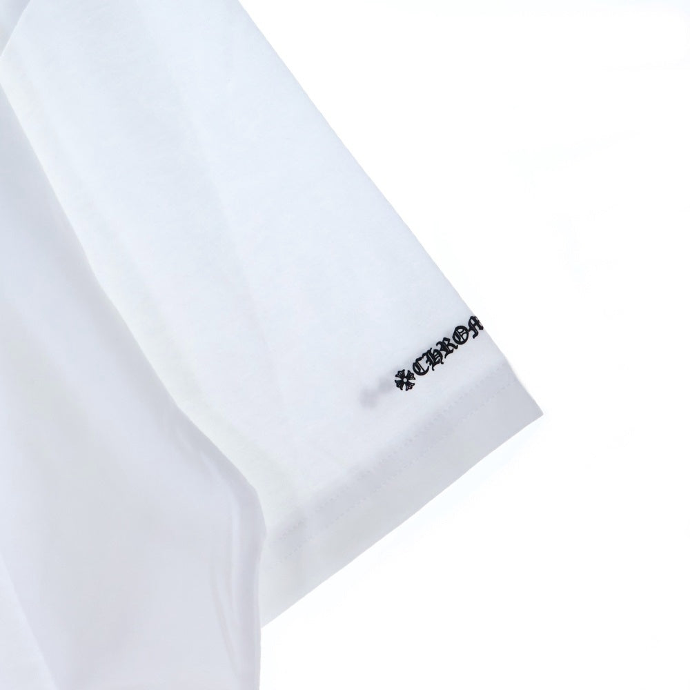 CHROME HEARTS(クロムハーツ) CH T-SHRT 1 ネックロゴプリント クルーネック 半袖Tシャツ カットソー ホワイト