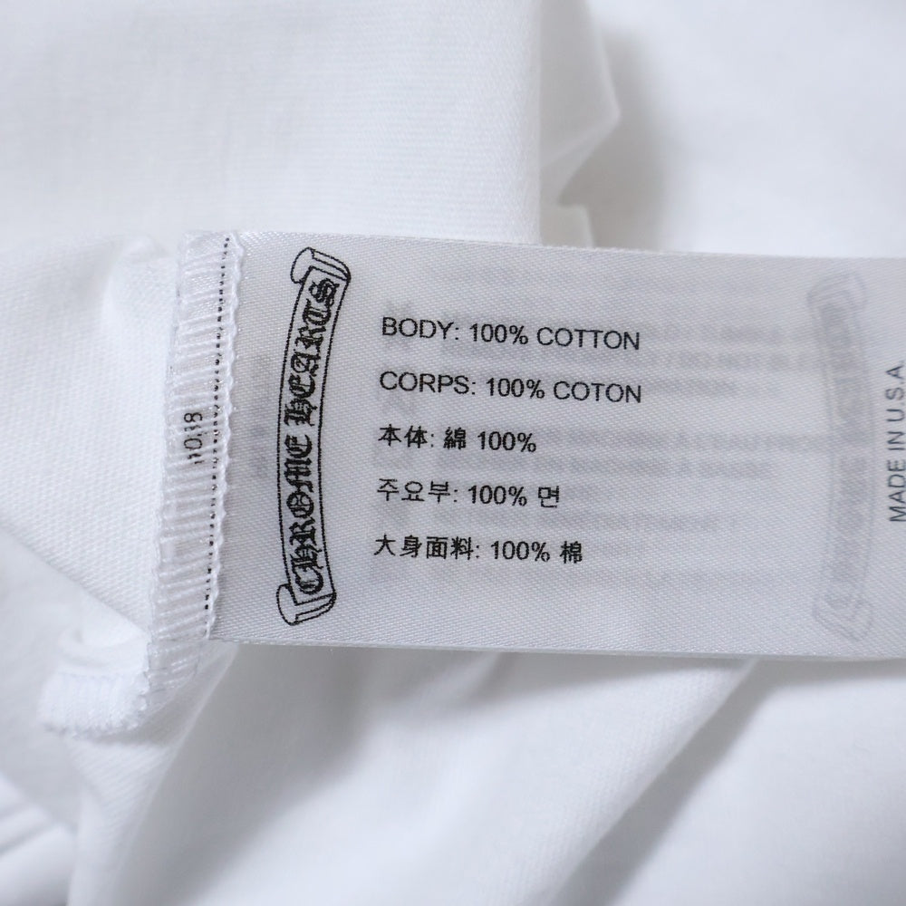CHROME HEARTS(クロムハーツ) CH T-SHRT 1 ネックロゴプリント クルーネック 半袖Tシャツ カットソー ホワイト
