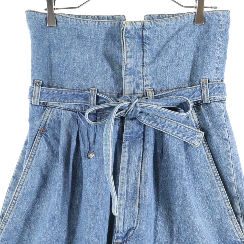 LOEWE(ロエベ) ハイウエスト ベルテッド ワイド デニムパンツ