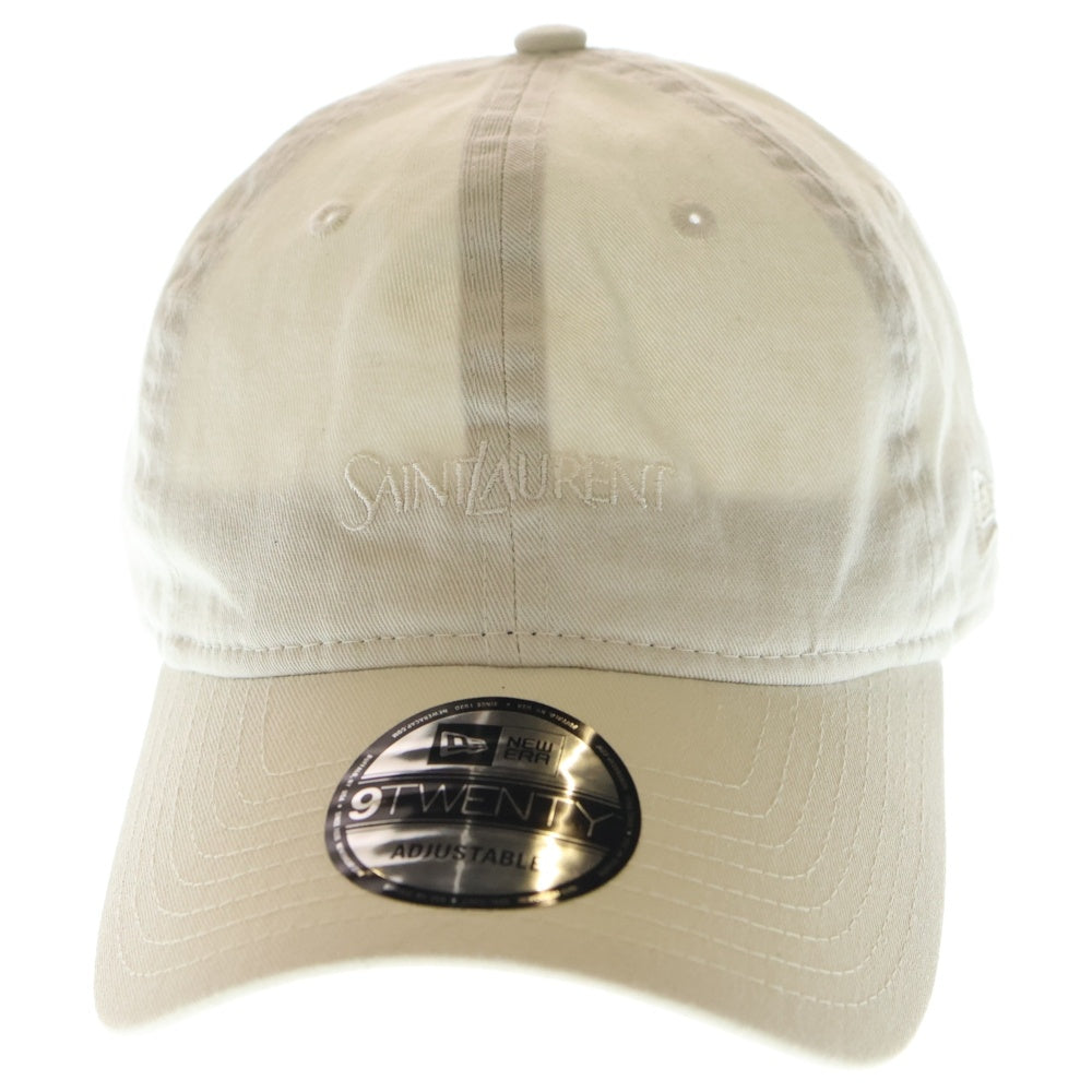 SAINT LAURENT PARIS(サンローランパリ) ×NEW ERA Logo Baseball Cap ニューエラ ロゴ刺繍 ベースボールキャップ アイボリー 801524 YCL36