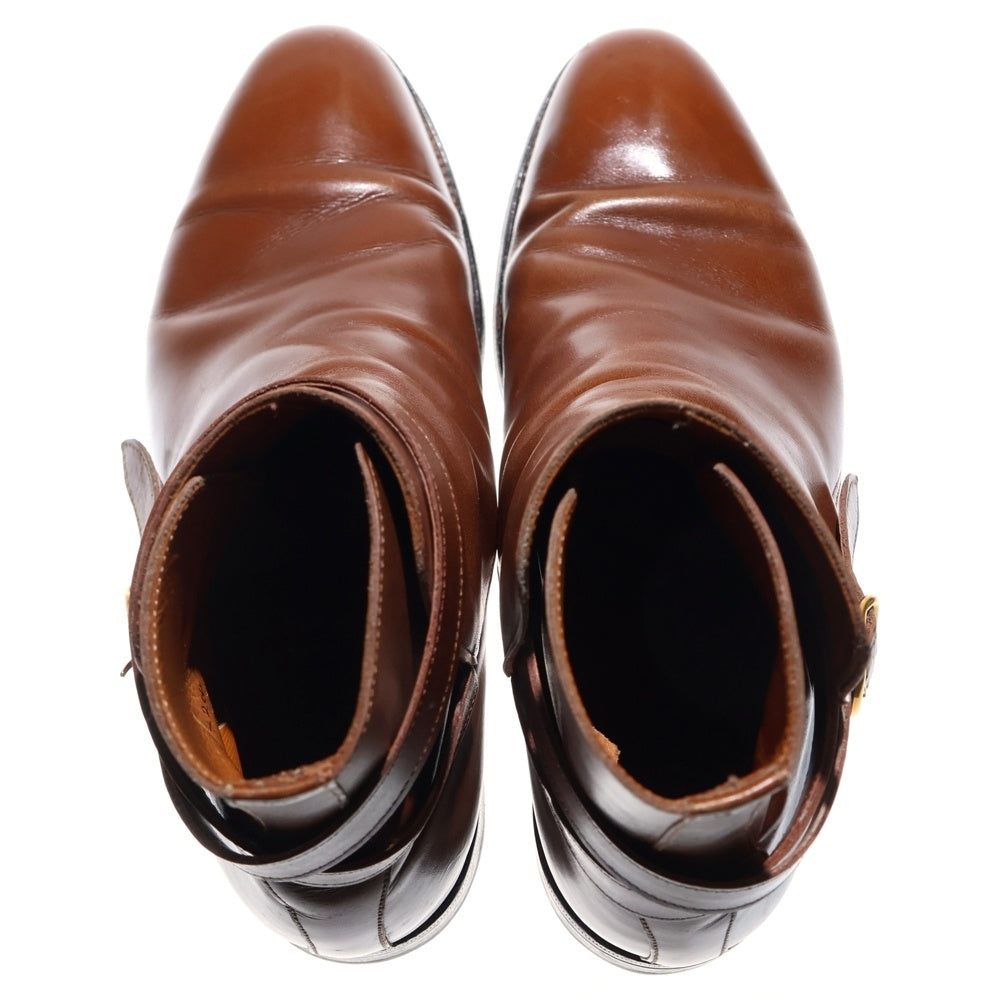 JOHN LOBB(ジョンロブ) ABBOT アボット プレーントゥ クロスベルト カーフレザー ジョッパーブーツ ブラウン 9010