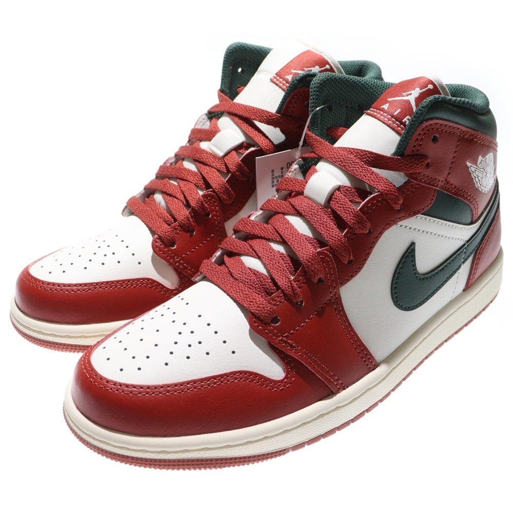 NIKE(ナイキ) AIR JORDAN 1 MID エアジョーダン1 ミッドカットスニーカー レッド/グリーン US8/26cm DQ8426-105