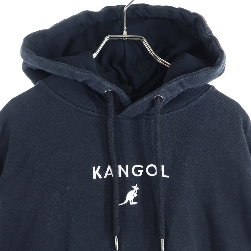 KANGOL(カンゴール) エンブロイダリー ロゴ スウェット プルオーバーパーカー ブラック