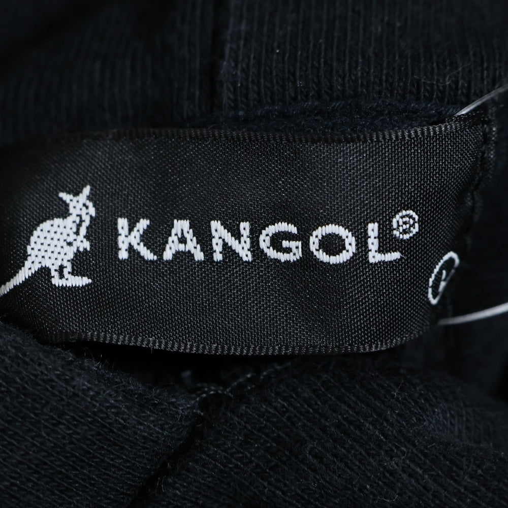 KANGOL(カンゴール) エンブロイダリー ロゴ スウェット プルオーバーパーカー ブラック