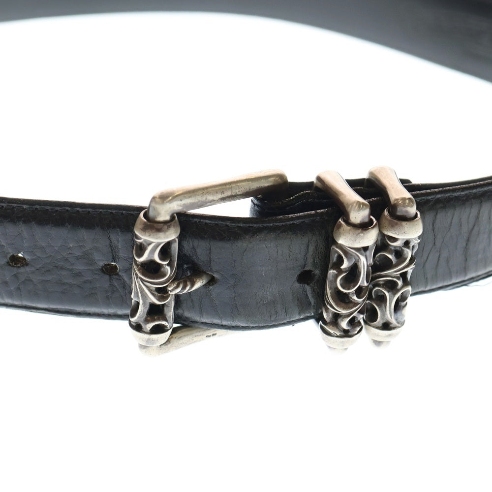 CHROME HEARTS(クロムハーツ) BLT ROLLER 3PC1.5inch 3PCローラーバックル レザーベルト シルバー BCA357