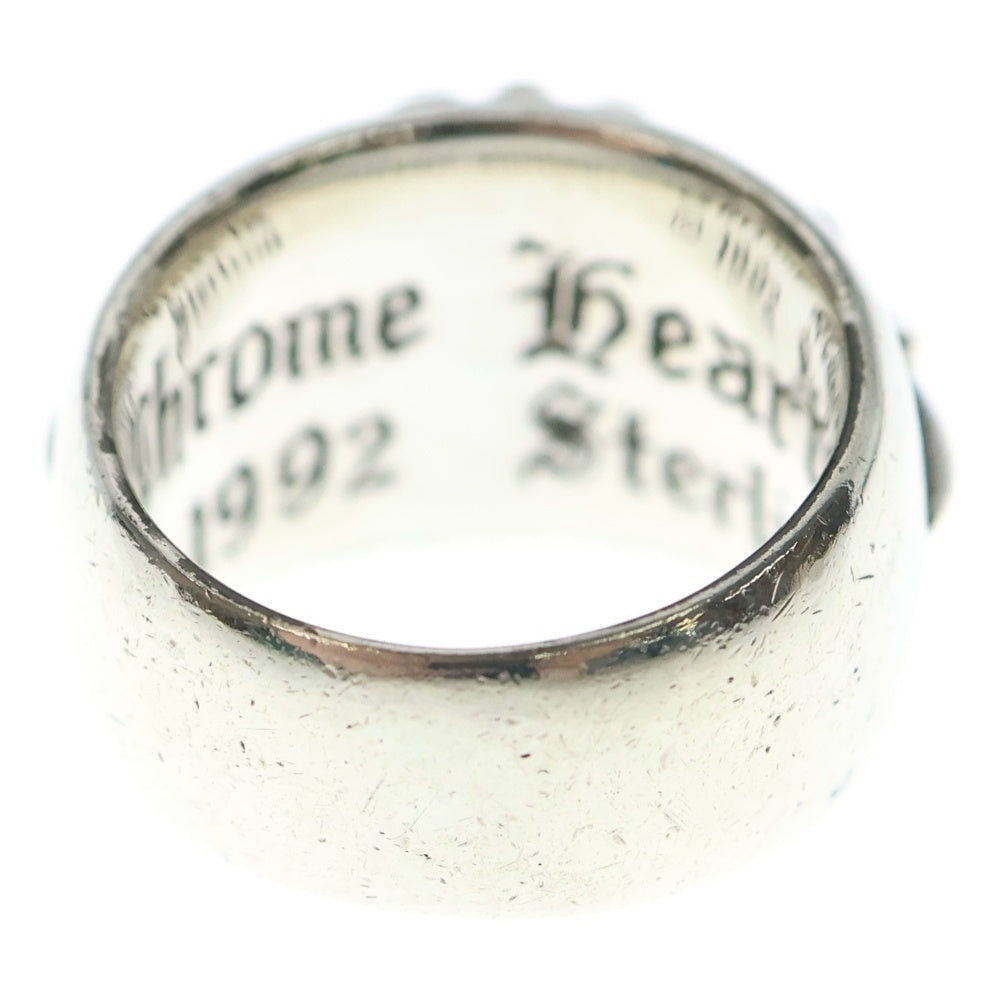 CHROME HEARTS(クロムハーツ) FLRL CRS 1 B DIA フローラルクロスリング 1ブラックダイヤ シルバー