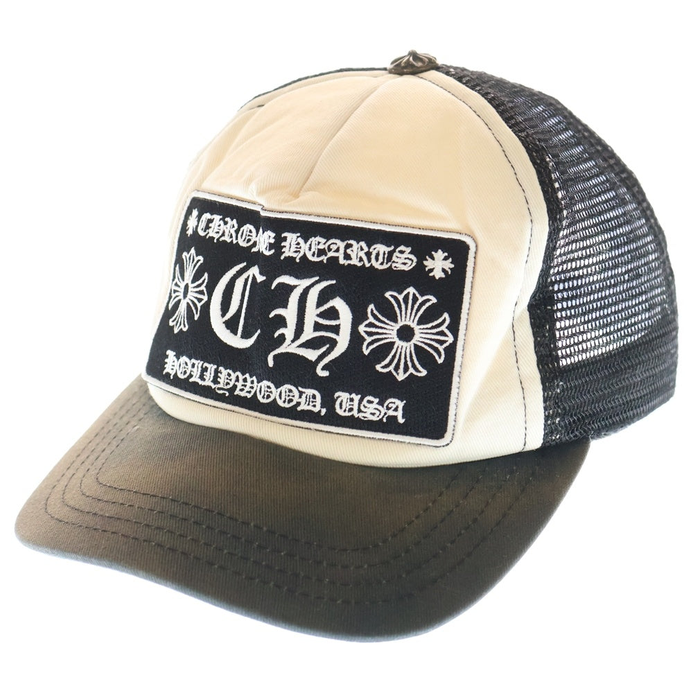 CHROME HEARTS(クロムハーツ) OLD TRUCKER CAP オールド CHパッチ メッシュトラッカーキャップ ブラック/ホワイト