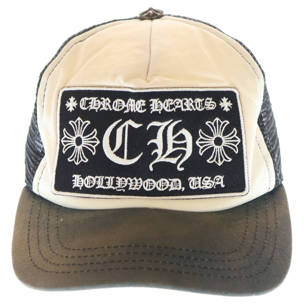 CHROME HEARTS(クロムハーツ) OLD TRUCKER CAP オールド CHパッチ メッシュトラッカーキャップ ブラック/ホワイト