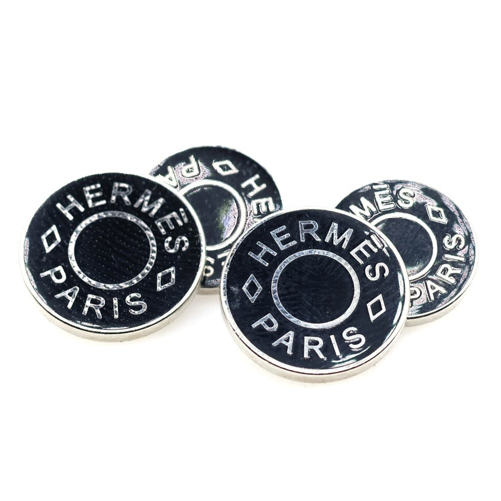 HERMES(エルメス) セリエ ボタン チェーン カフリンクス カフス ブラック/シルバー