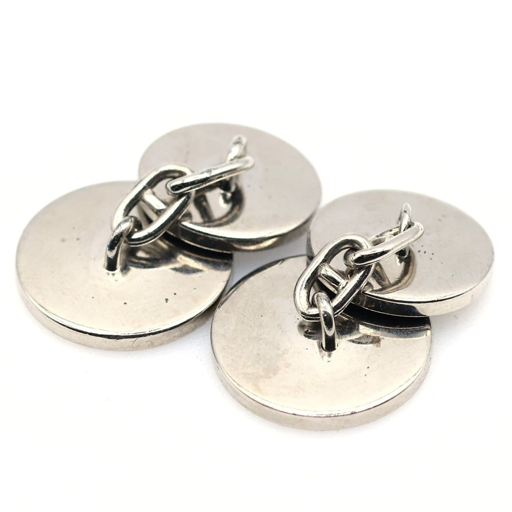 HERMES(エルメス) セリエ ボタン チェーン カフリンクス カフス ブラック/シルバー