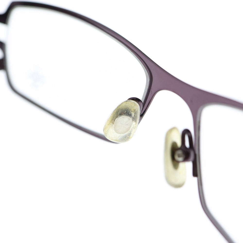 CHROME HEARTS(クロムハーツ) M.DIVER CHプラステンプル レザーサングラス アイウェア 眼鏡 シルバー/レッド