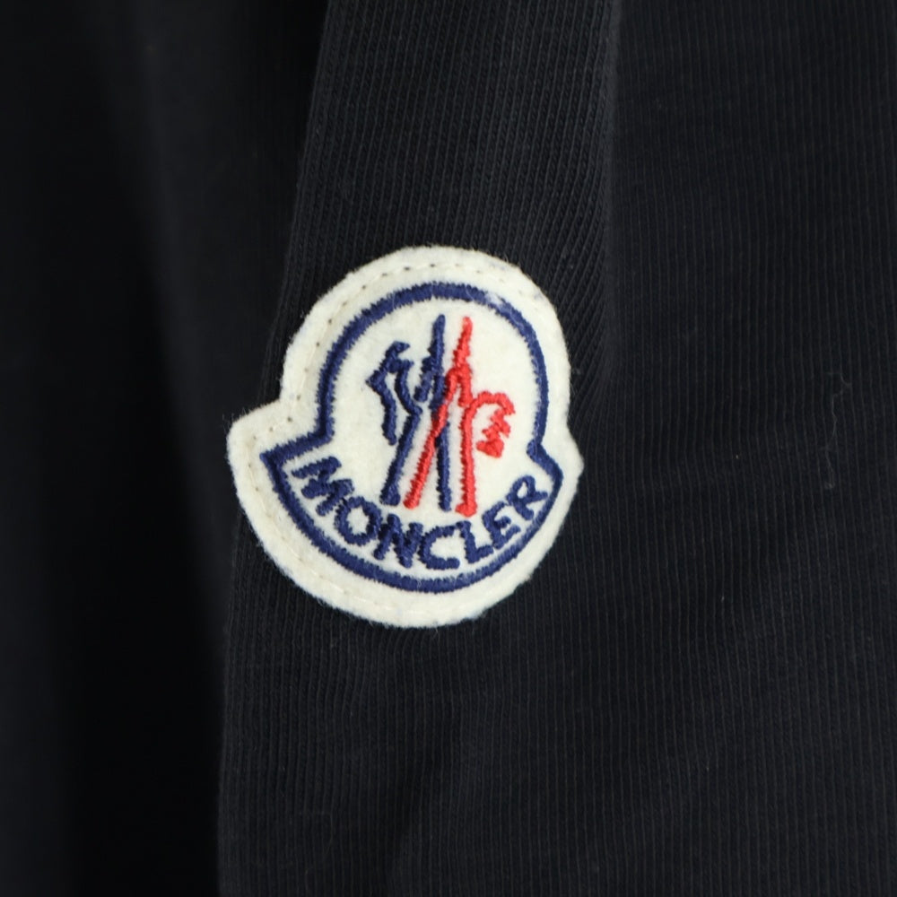 MONCLER(モンクレール) 21AW フロントビッグロゴプリント クルーネック半袖Tシャツ カットソー ブラック G20918C0009