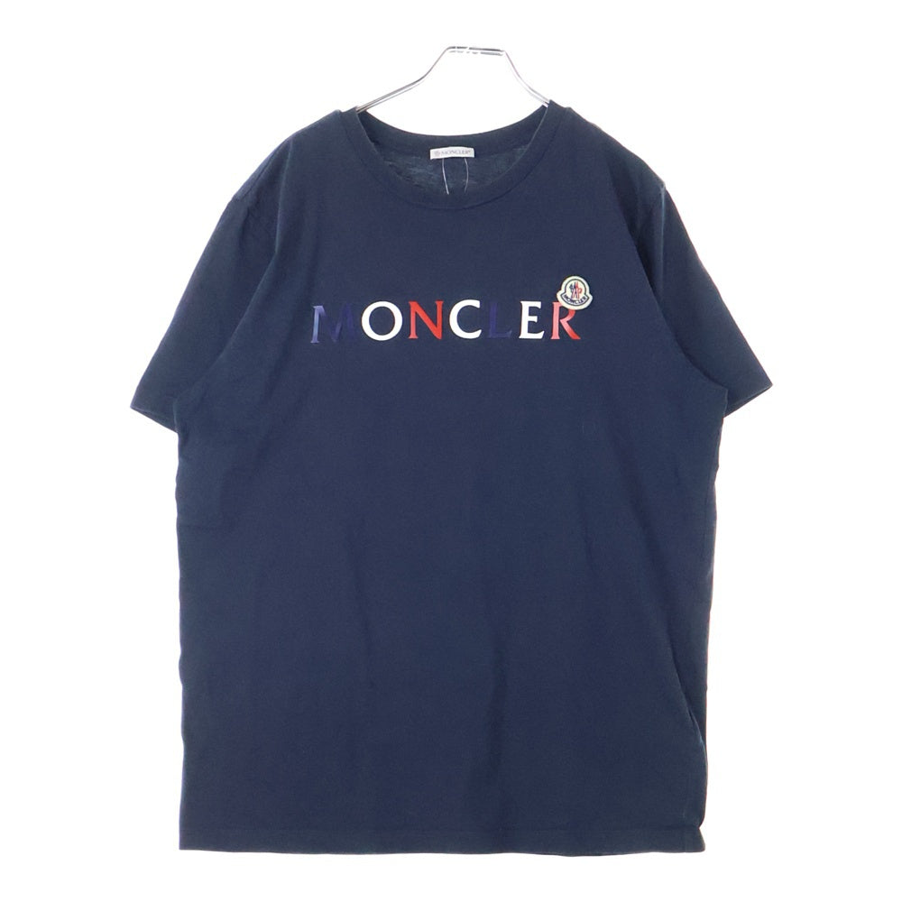 MONCLER(モンクレール) 22SS フロントマルチロゴ クルーネック半袖Tシャツ カットソー ネイビー H10918C00043