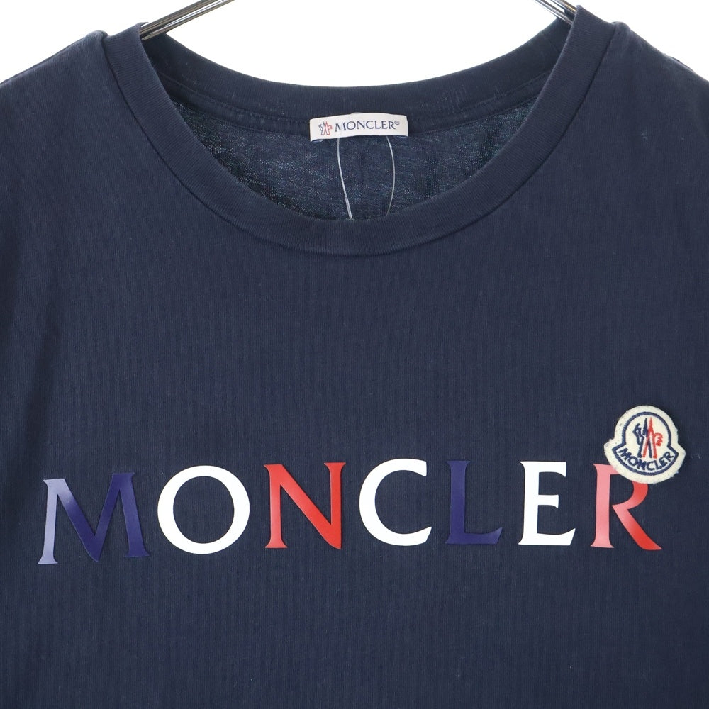 MONCLER(モンクレール) 22SS フロントマルチロゴ クルーネック半袖Tシャツ カットソー ネイビー H10918C00043