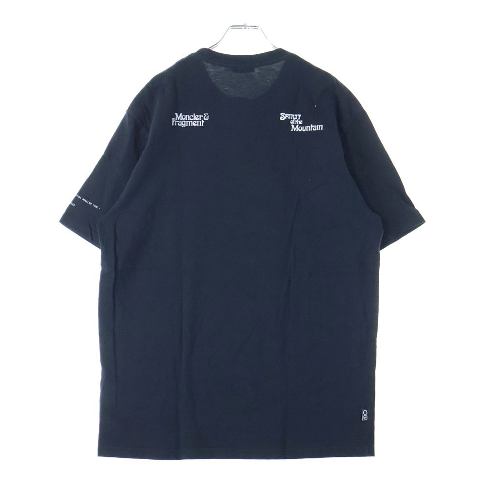 MONCLER(モンクレール) 20AW ×FRAGMENT MAGLIA T-SHIRT フロントプリント クルーネック半袖Tシャツ カットソー ブラック F209U8C70510
