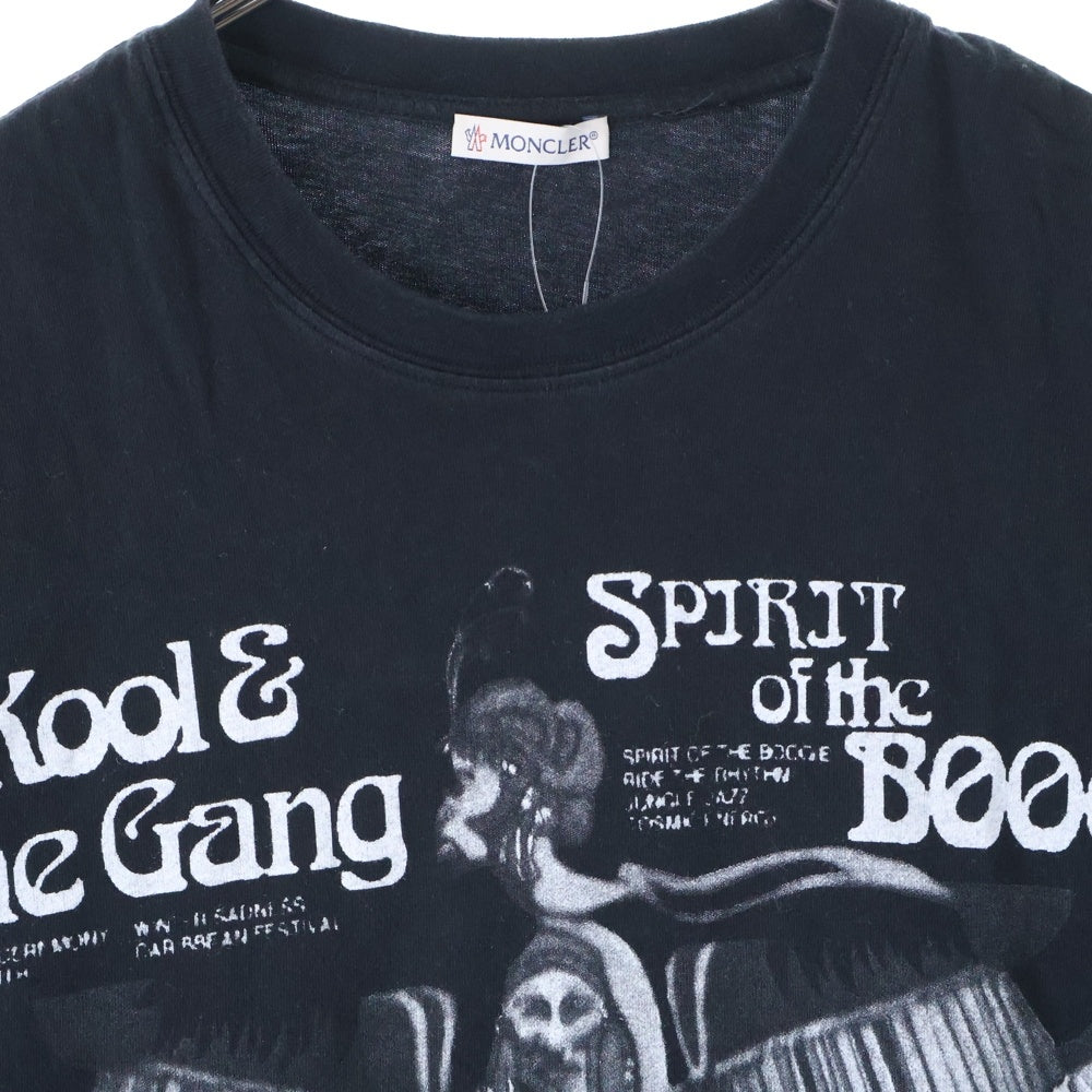 MONCLER(モンクレール) 20AW ×FRAGMENT MAGLIA T-SHIRT フロントプリント クルーネック半袖Tシャツ カットソー ブラック F209U8C70510