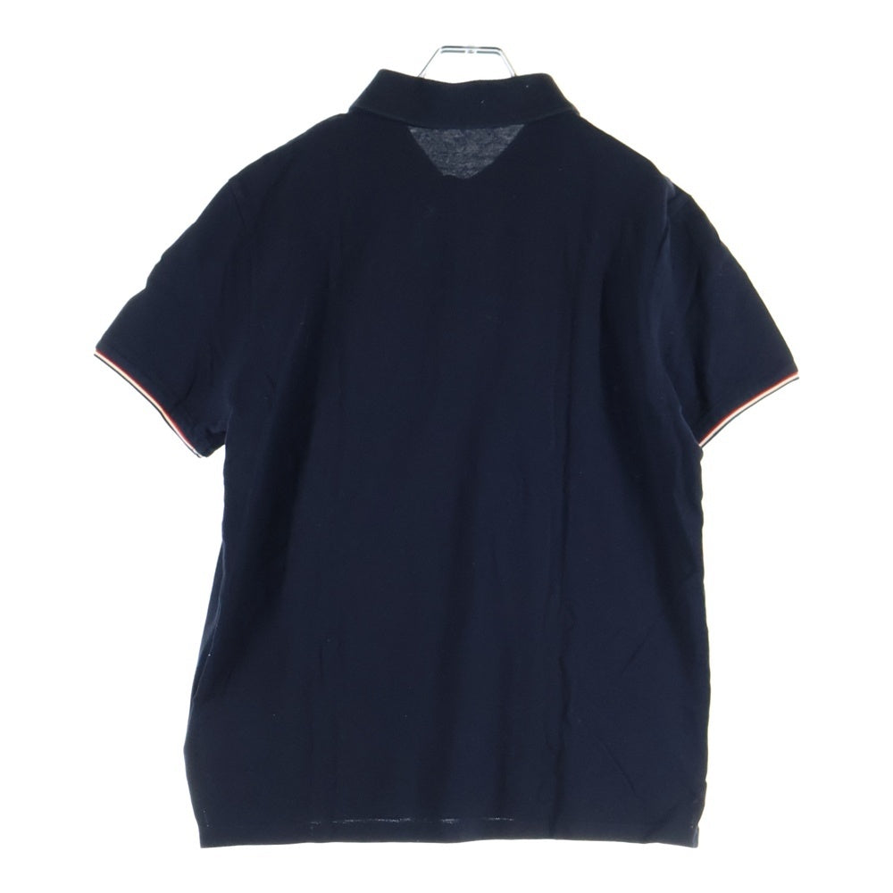MONCLER(モンクレール) 21SS MAGLIA POLO MANICA CORTA リブライン サイドパッチ ポロシャツ ネイビー G10918A73400