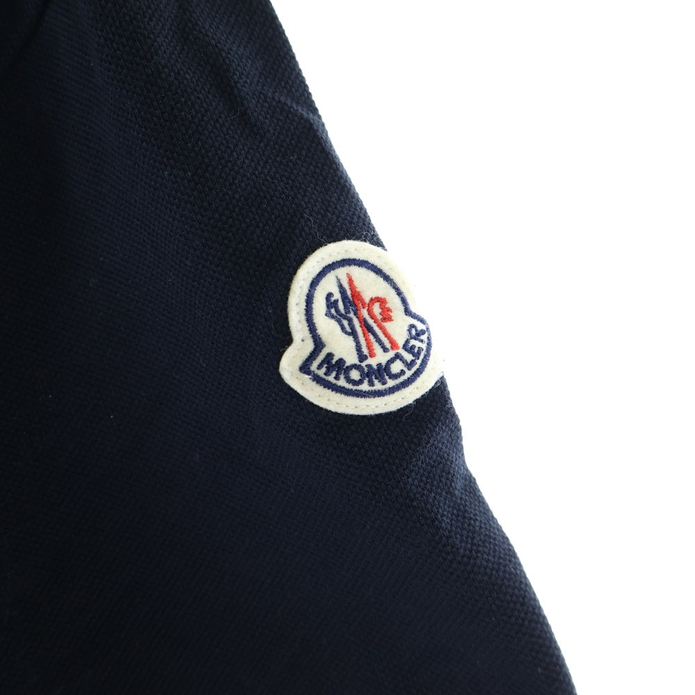 MONCLER(モンクレール) 21SS MAGLIA POLO MANICA CORTA リブライン サイドパッチ ポロシャツ ネイビー G10918A73400