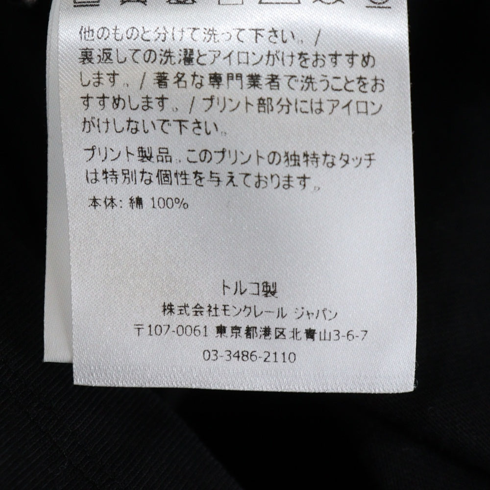 MONCLER(モンクレール) 19AW MAGRIA T-SHIRT ロゴリフレクティブ クルーネック長袖Tシャツ カットソー ブラック E20918002950