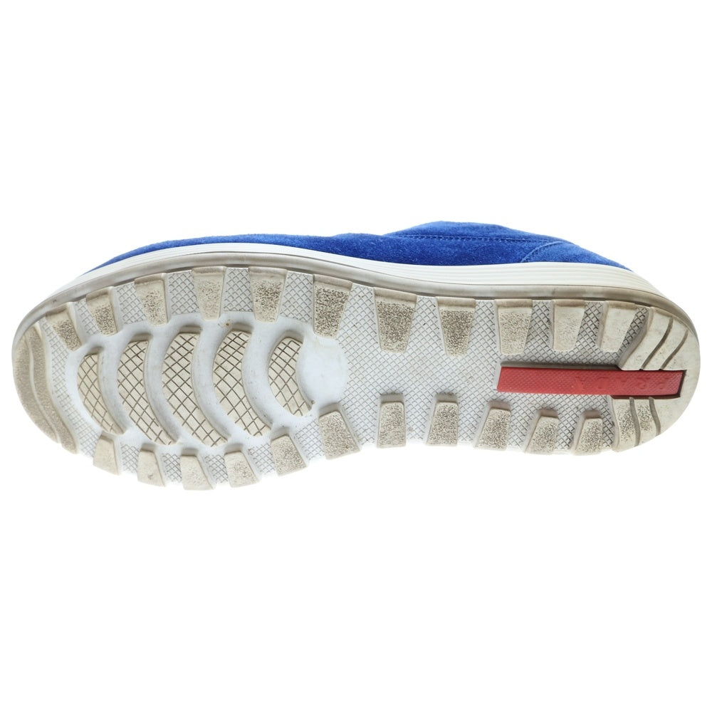 PRADA(プラダ) サイドロゴ スエード ローカットスニーカー ブルー 2641