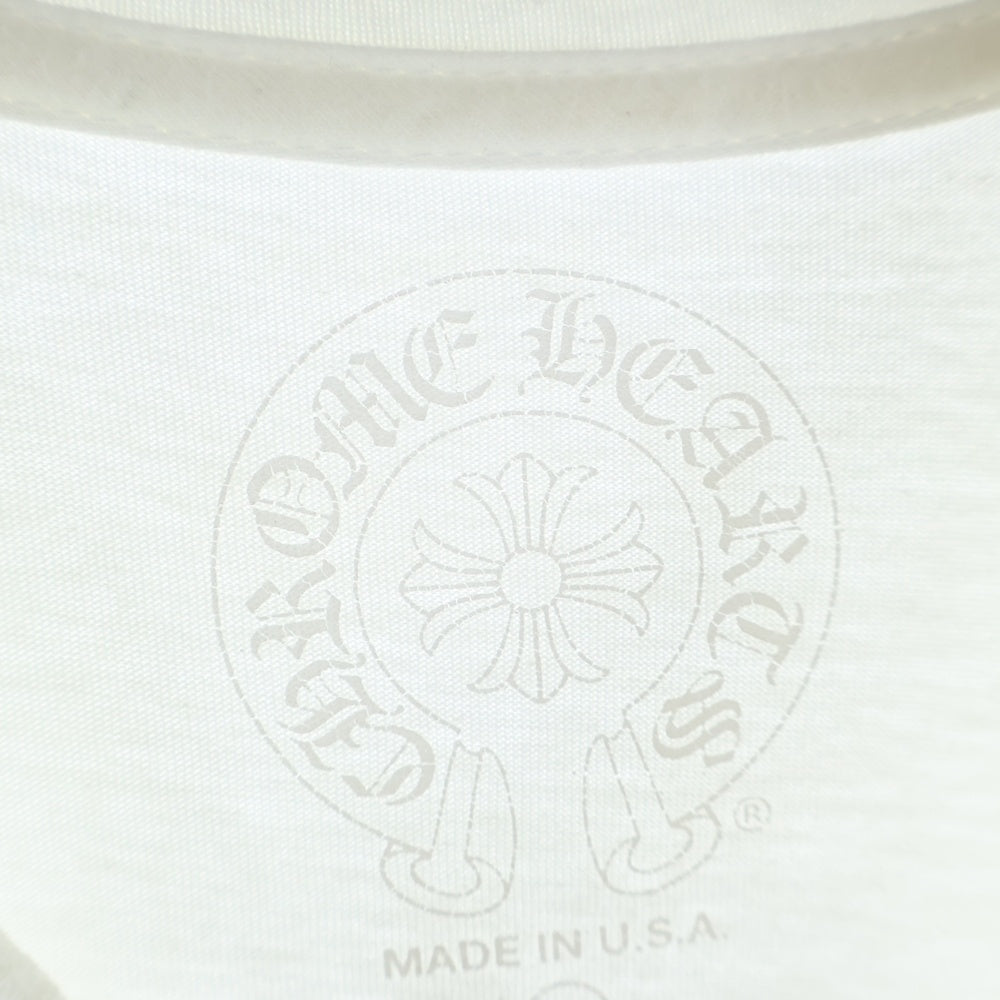 CHROME HEARTS(クロムハーツ) BACK CEMETERY CROSS TEE バックセメタリークロス 半袖Tシャツ カットソー ホワイト/ブルー