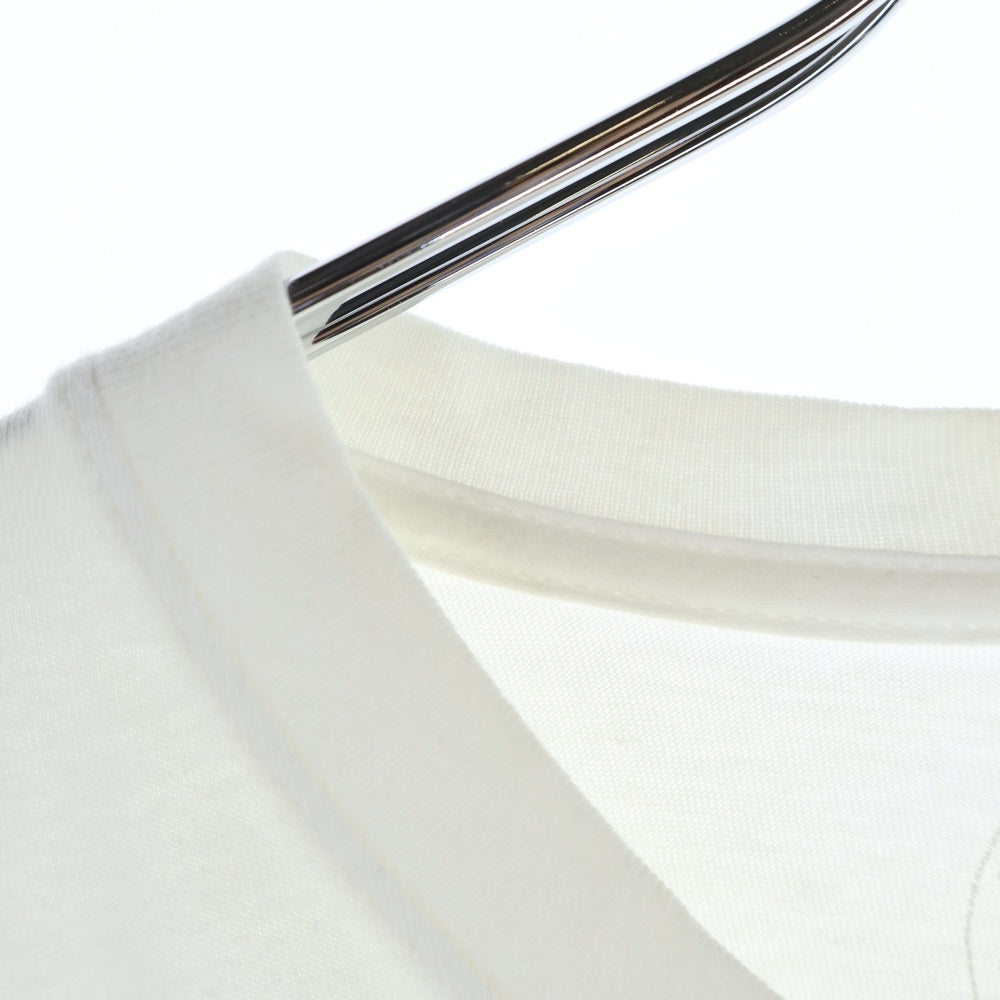 CHROME HEARTS(クロムハーツ) FLRL CRS HORSESHOE LS TEE バックホースシュー 袖フローラルプリント クルーネック 長袖Tシャツ カットソー ホワイト/マルチ