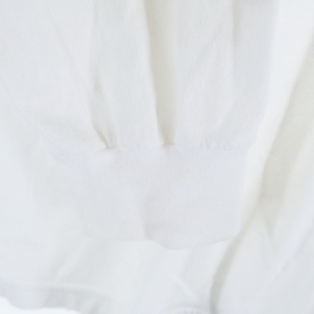 CHROME HEARTS(クロムハーツ) NECK LOGO L/S TEE ネックロゴ プリント クルーネック 長袖Tシャツ カットソー ホワイト