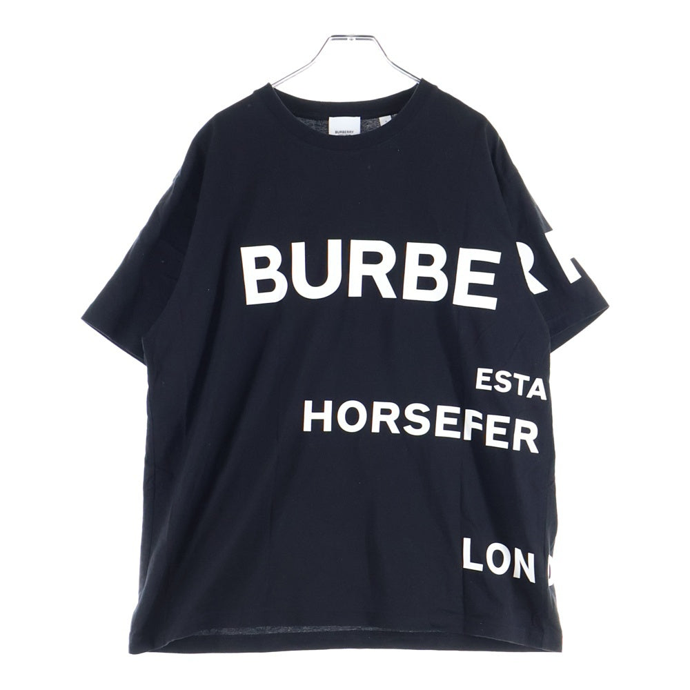BURBERRY(バーバリー) 22SS ホースフェリー ロゴプリント クルーネック 半袖 Tシャツ カットソー ブラック 8040694