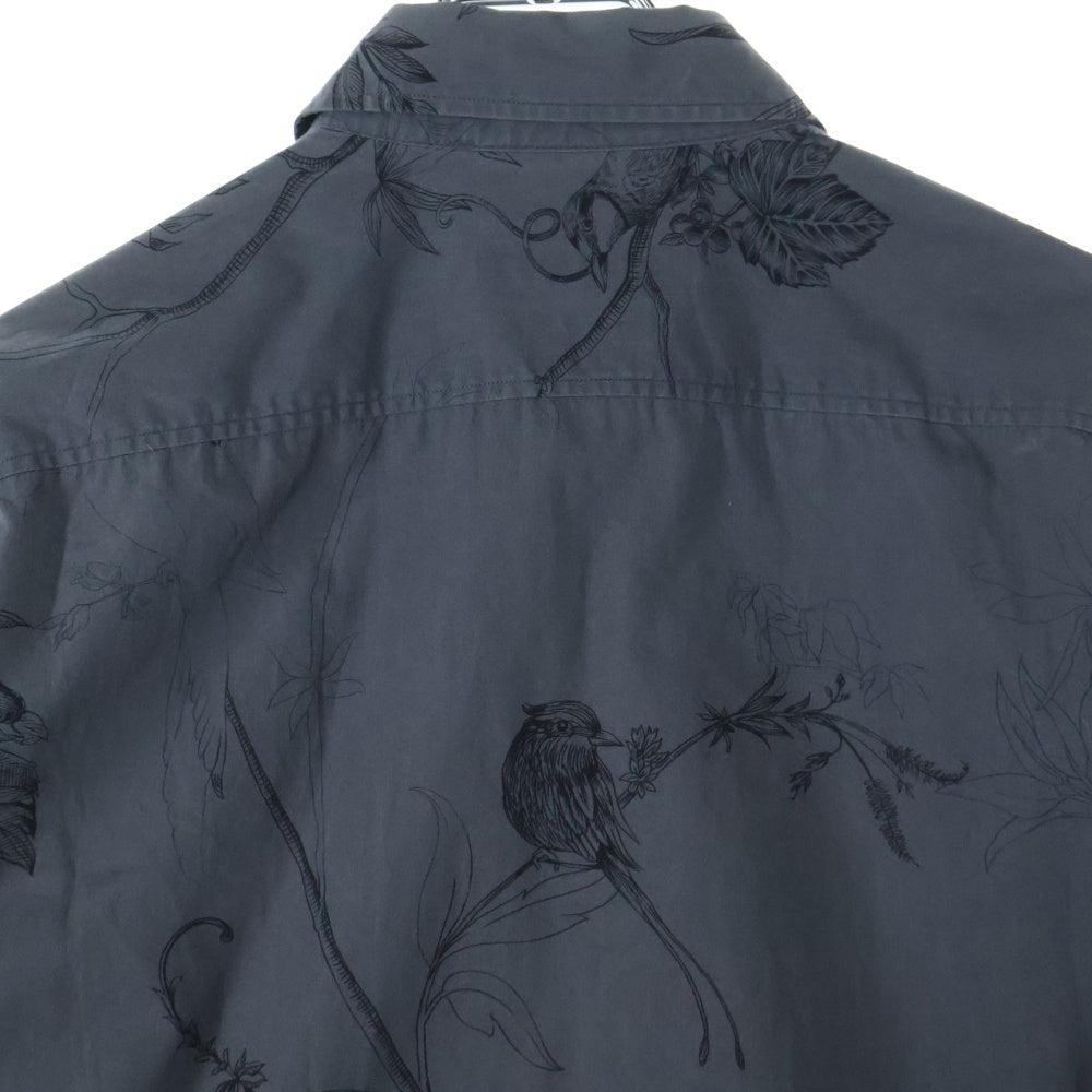 GUCCI(グッチ) フラワー総柄 スリム コットン 長袖シャツホ グレー 309114 Z4561