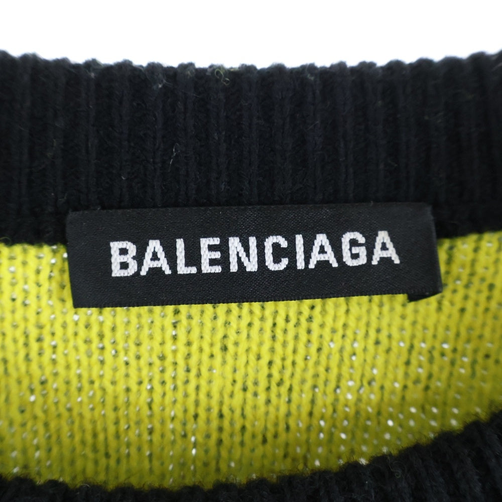 BALENCIAGA　バレンシアガ　ニット　オールオーバーロゴクルーネック BALENCIAGA バレンシアガ オールオーバーロゴ クルーネック セーター