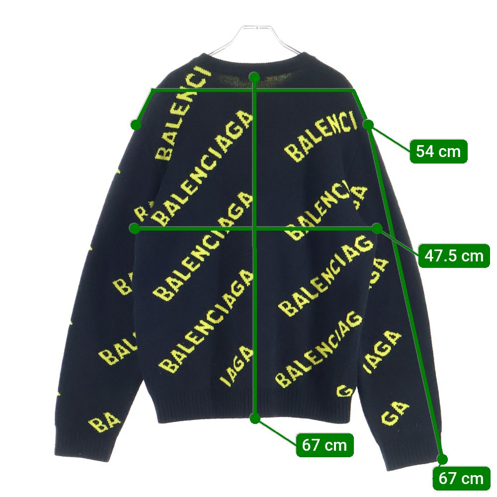 BALENCIAGA(バレンシアガ) 20AW オールオーバーロゴジャガード クルー