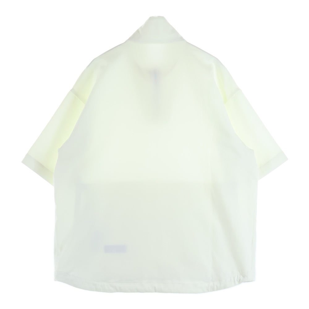 ZUCCa(ズッカ) ハーフジップ プルオーバー 半袖シャツ ホワイト CZ34FK961