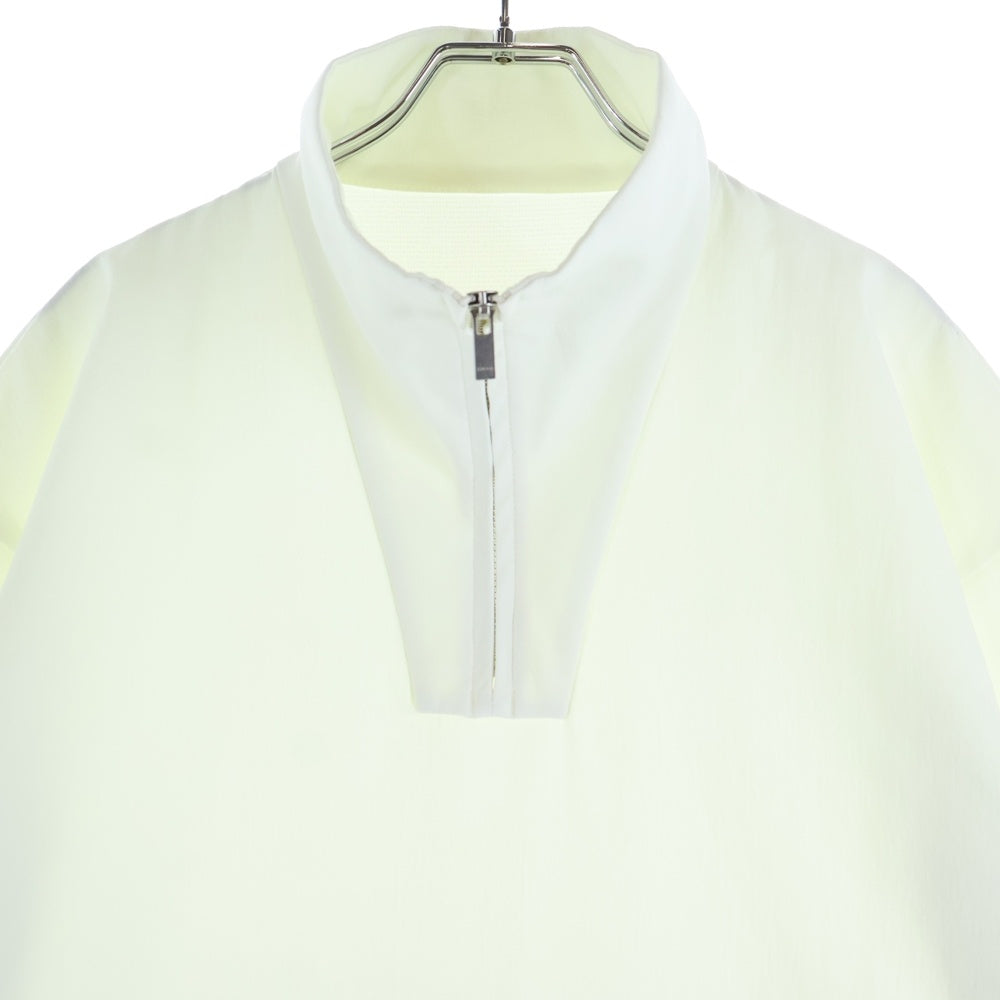 ZUCCa(ズッカ) ハーフジップ プルオーバー 半袖シャツ ホワイト CZ34FK961