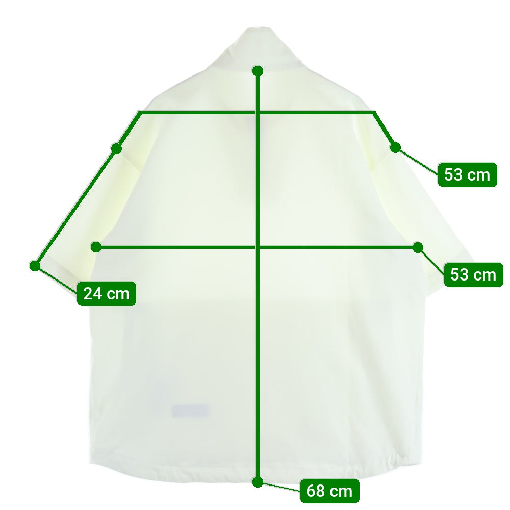 ZUCCa(ズッカ) ハーフジップ プルオーバー 半袖シャツ ホワイト CZ34FK961