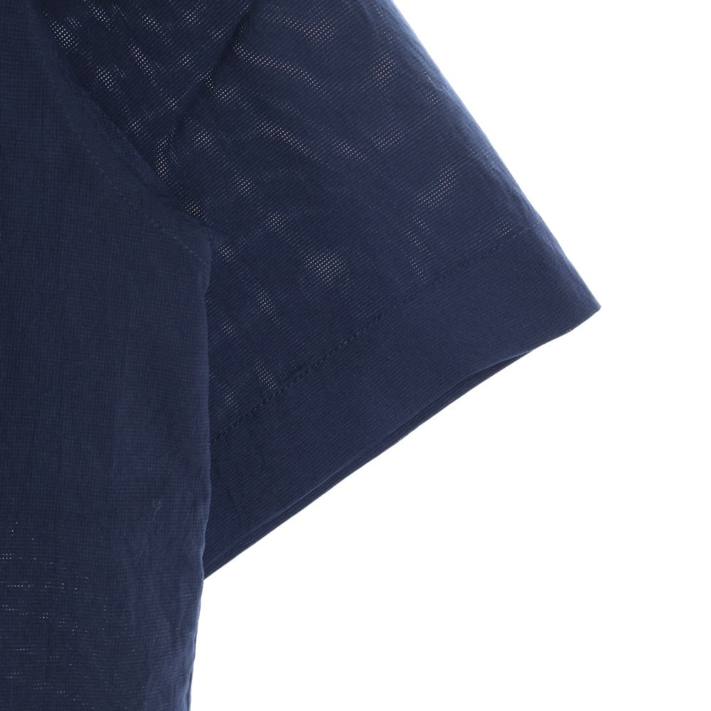 ZUCCa(ズッカ) ダブルポケット バンドカラー 半袖シャツ ネイビー CZ34FK952