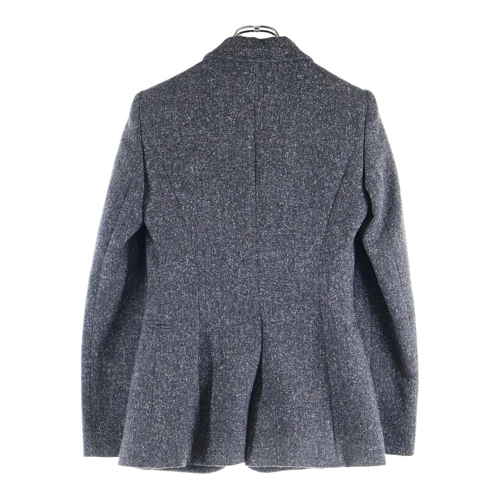 NO BRAND(ノーブランド) BORGOFIORI ボルゴフィオーリ ウール セットアップスーツ 1B シングルテーラードジャケット サイドスリットスカート グレー レディース 523070