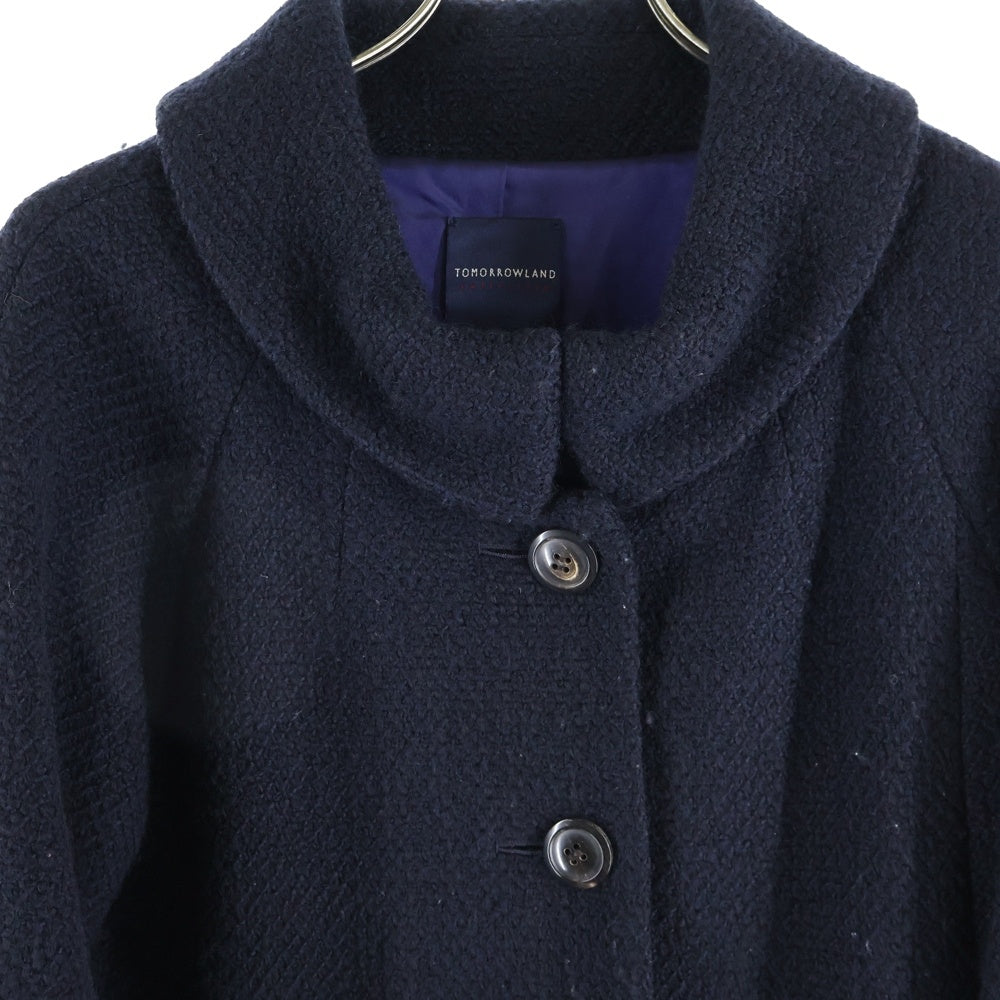 TOMORROWLAND(トゥモローランド) 4B ウール ロングコート ブラック 720034 R-02