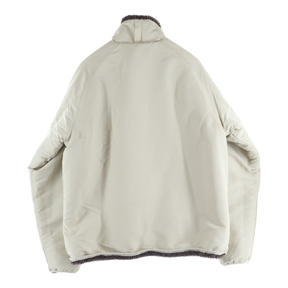 PUMA(プーマ) ボアナイロン リバーシブル ジップアップジャケット ベージュ/グレー 589581-41